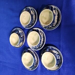 Set of Six Tiny Cups and Saucers